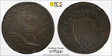 1787 NJ 1/2P PLURIBS, Maris 60-p N1BN