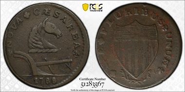 1788 NJ 1/2P Fox Before Legend, Maris 77-dd XF40BN