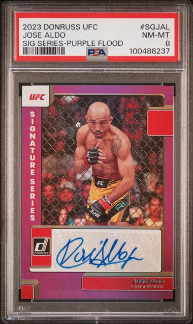 Panini Donruss Purple #SG-33 Jose Aldo Flood front