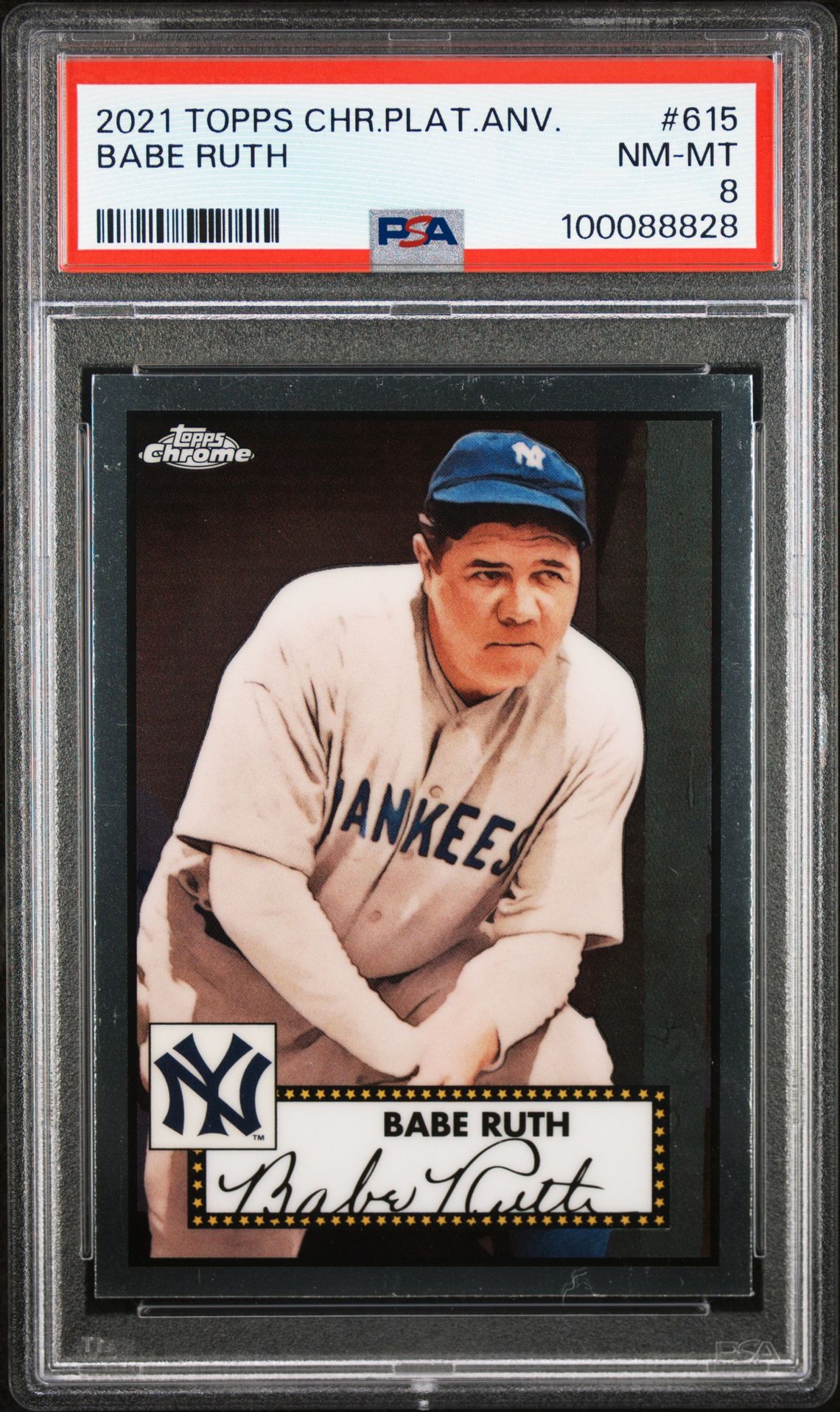 2021 Topps TOPPS CHROME PLATINUM ANNIVERSARY #615 Babe Ruth front