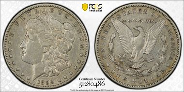 1890-CC $1 Tailbar VF20
