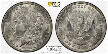 1891-O $1 MS63