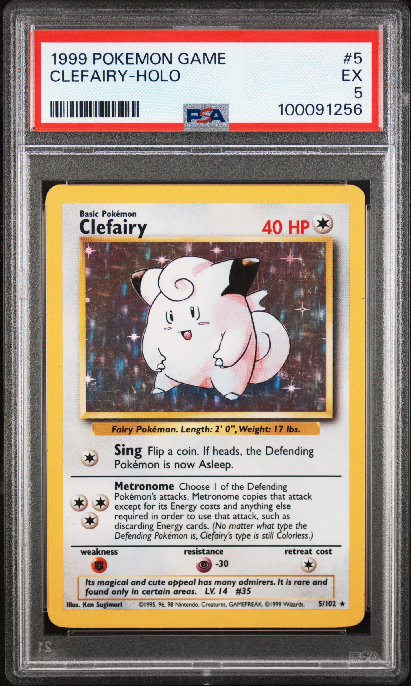 1999 #5 Clefairy-Holo PSA 5 Game