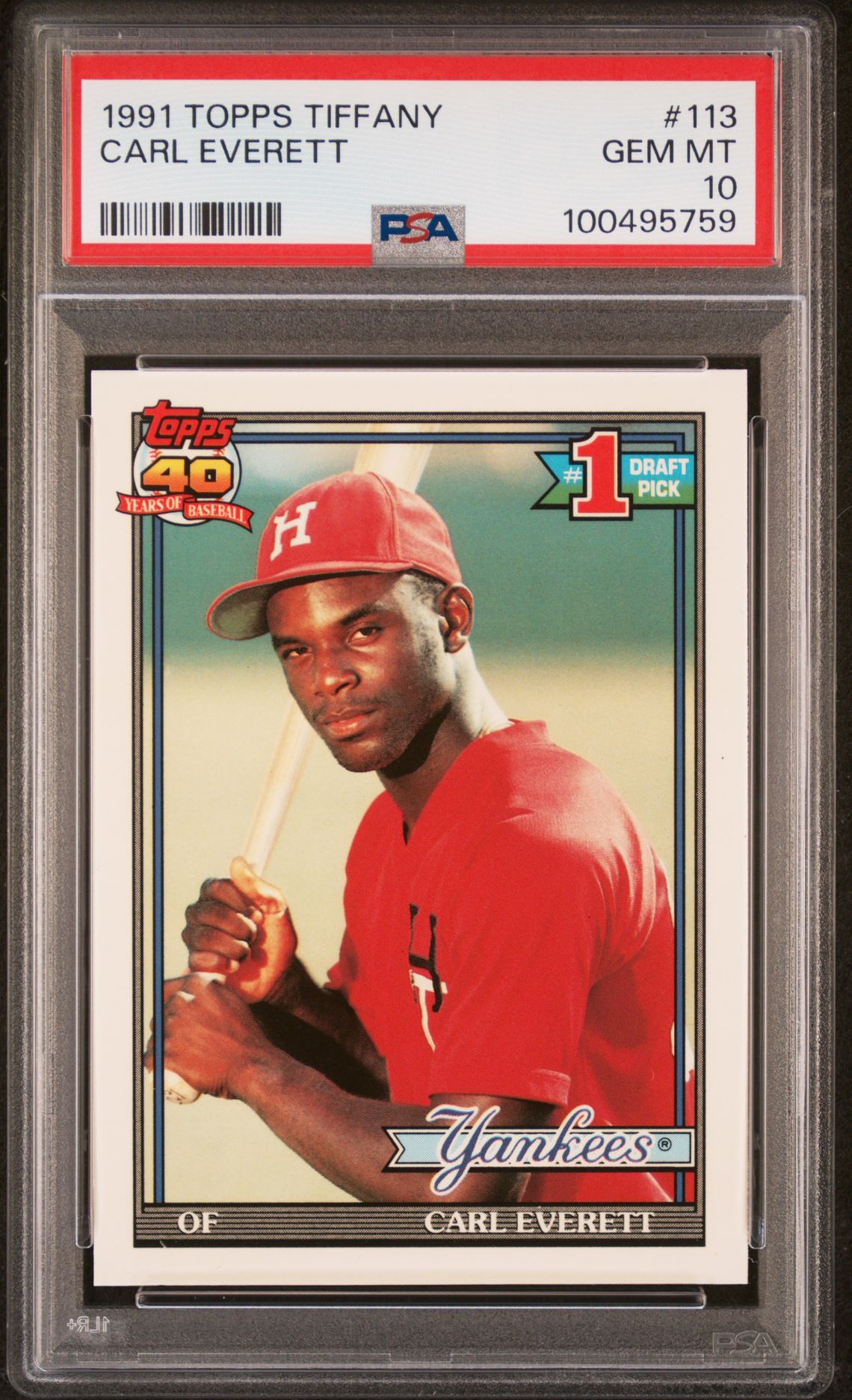 1991 Topps TOPPS TIFFANY #113 Carl Everett front
