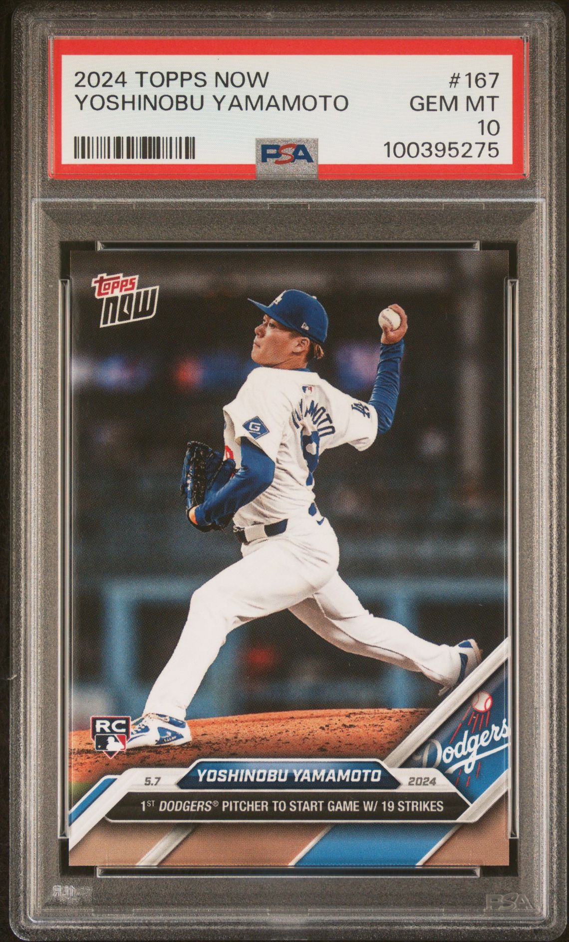 2024 Topps TOPPS NOW #167 Yoshinobu Yamamoto front