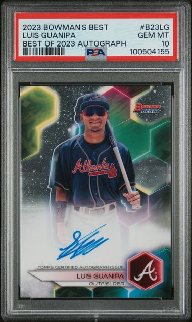 2023 Bowman BOWMAN'S BEST BEST OF 2023 AUTOGRAPHS #B23LG Luis Guanipa front