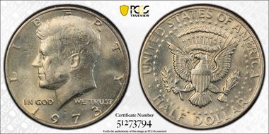 1973-D 50C DDO, FS-101 MS63