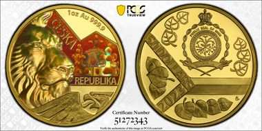 2023-CM $50 Czech Lion PR70DCAM