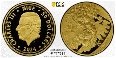 2024-CM $50 Czech Lion PR70DCAM