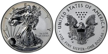 2021-W $1 Silver Eagle Rev PR - Type 1 Designer Edition - First Strike PR69