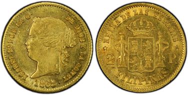 1865 2 Peso MS61