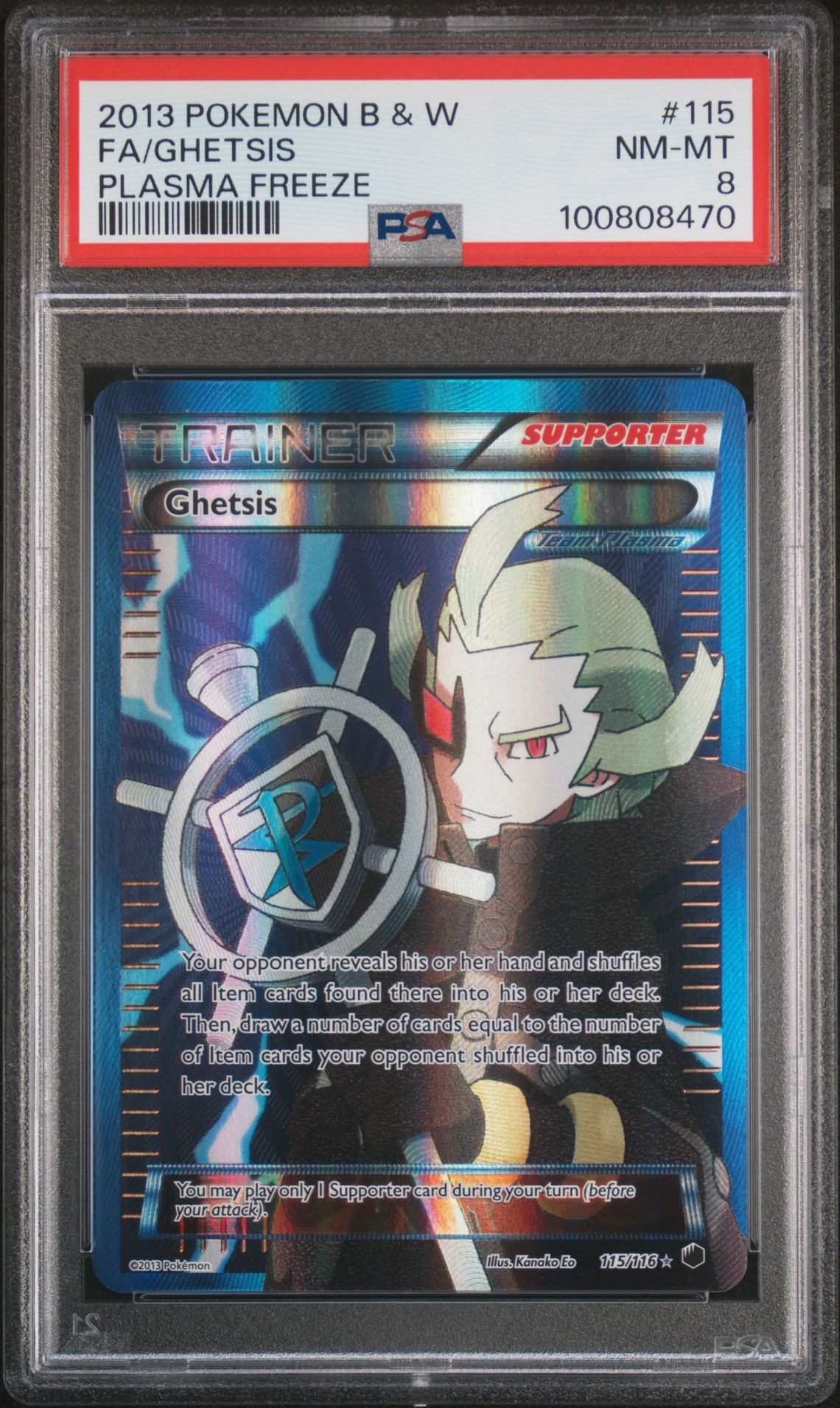 2013 Pokemon POKEMON BLACK & WHITE PLASMA FREEZE #115 Fa/Ghetsis front