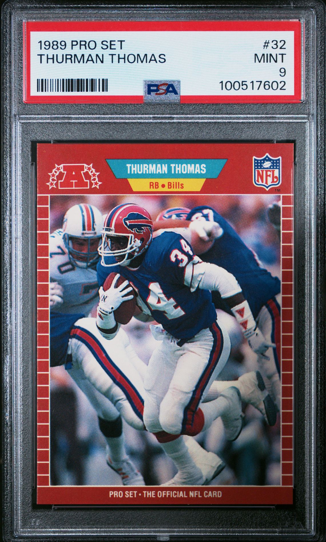 1989 Pro Set Thurman Thomas #32 Mint 9 front
