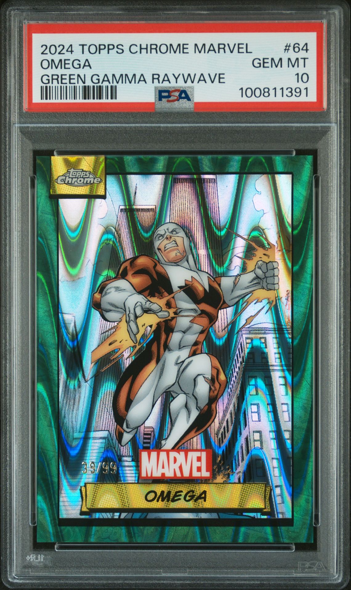 2024 Topps Chrome TOPPS CHROME MARVEL Green #64 Omega front