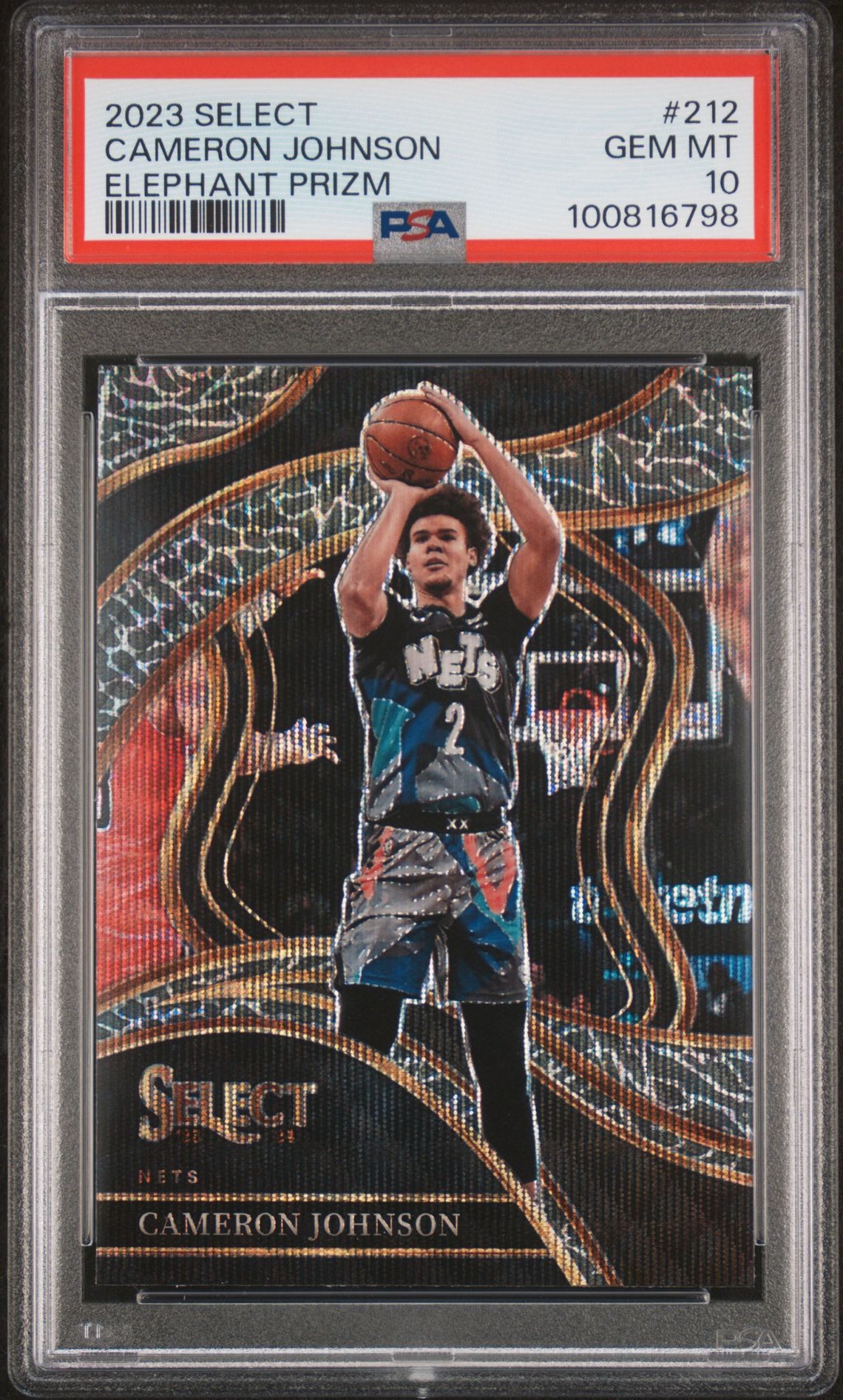 2023 Panini Select Cameron Johnson #212 (Elephant Prizm) Gem Mt 10 front