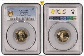 2018 $2 3rd Portrait 30th Ann. $2 Coin MS67