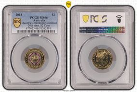 2018 $2 Queen's Coronation Colorized 30th Ann. $2 Coin MS66