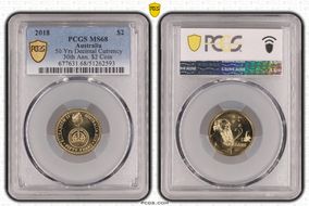 2018 $2 50 Yrs Decimal Currency 30th Ann. $2 Coin MS68