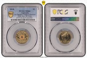 2018 $2 In Flanders Fields Colorized 30th Ann. $2 Coin MS66