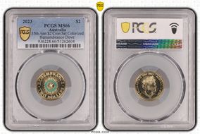 2023 $2 35th Ann $2 Coin Set Colorized Remembrance Dove MS66