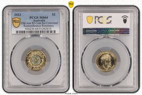 2023 $2 35th Ann $2 Coin Set Colorized Remembrance Rosemary MS64