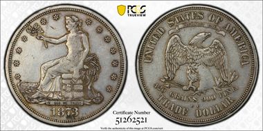 1873-CC T$1 Trade XF40