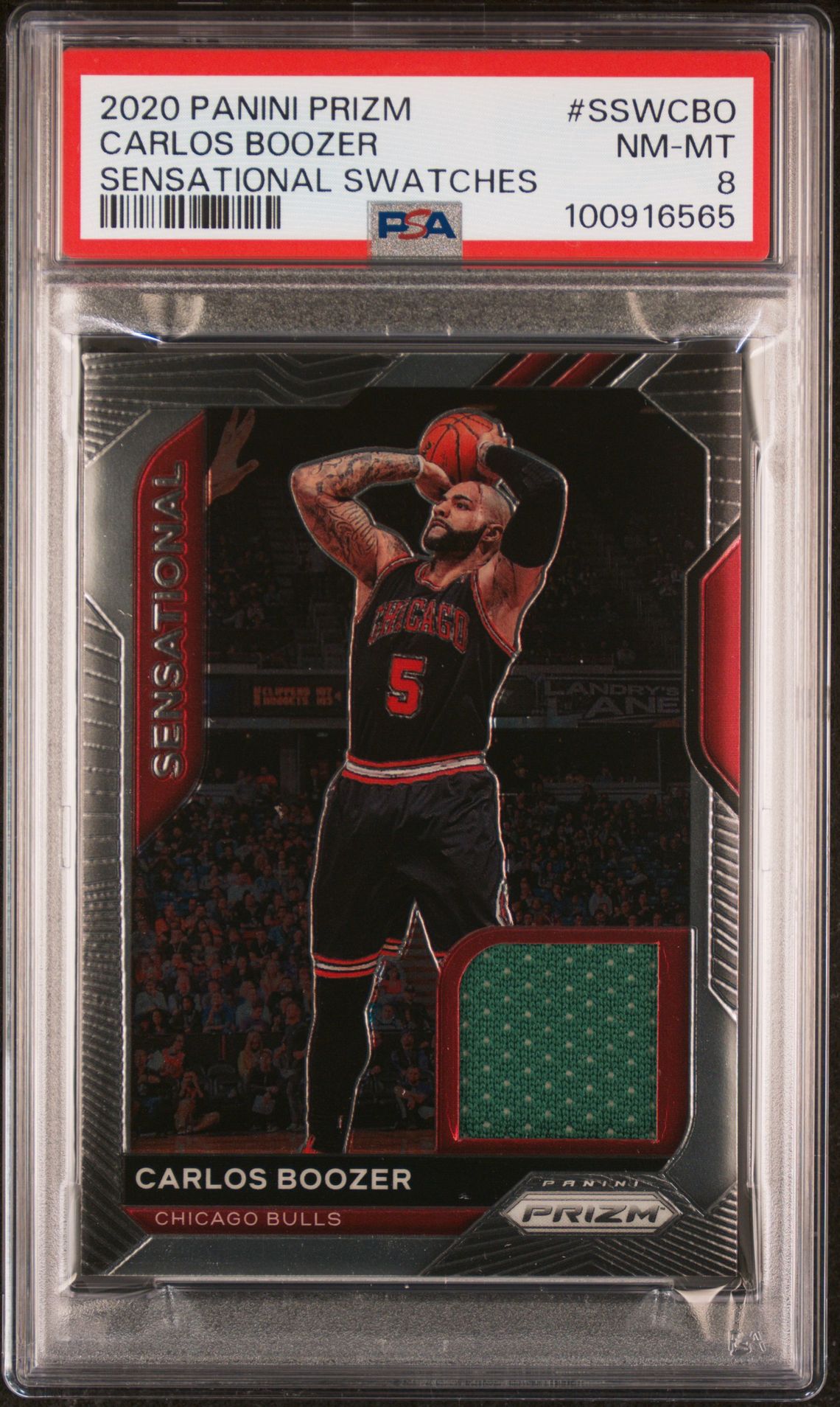 2020 Panini PANINI PRIZM SENSATIONAL SWATCHES #SSWCBO Carlos Boozer front