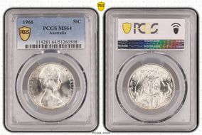 1966 50C KM-67  Ag MS64