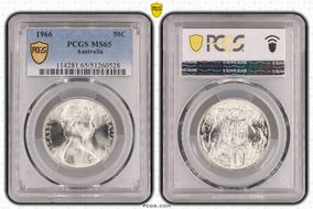 1966 50C KM-67  Ag MS65