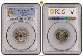 2024-C $2 War Animal Remembrance Colorized MS69