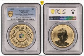 2023 $5 Australian World Heritage Colorized MS69
