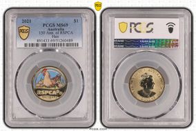 2021 $1 150 Ann. of RSPCA Hen MS69