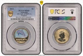 2021 $1 150 Ann. of RSPCA Dolphin MS69