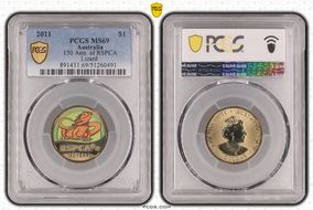 2021 $1 150 Ann. of RSPCA Lizard MS69