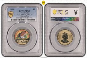 2021 $1 150 Ann. of RSPCA Guinea Pig MS68