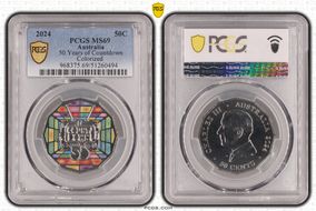 2024 50C 50 Years of Countdown Colorized MS69