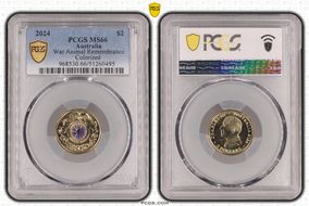 2024 $2 War Animal Remembrance Colorized MS66