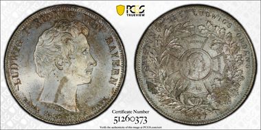 1827 Thaler KM-731 Treaty Signing MS66
