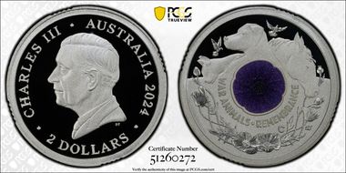 2024-C $2 War Animal Remembrance Ag Colorized PR70DCAM