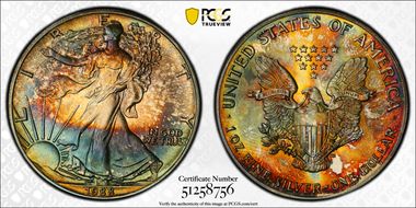 1988 $1 Silver Eagle MS66