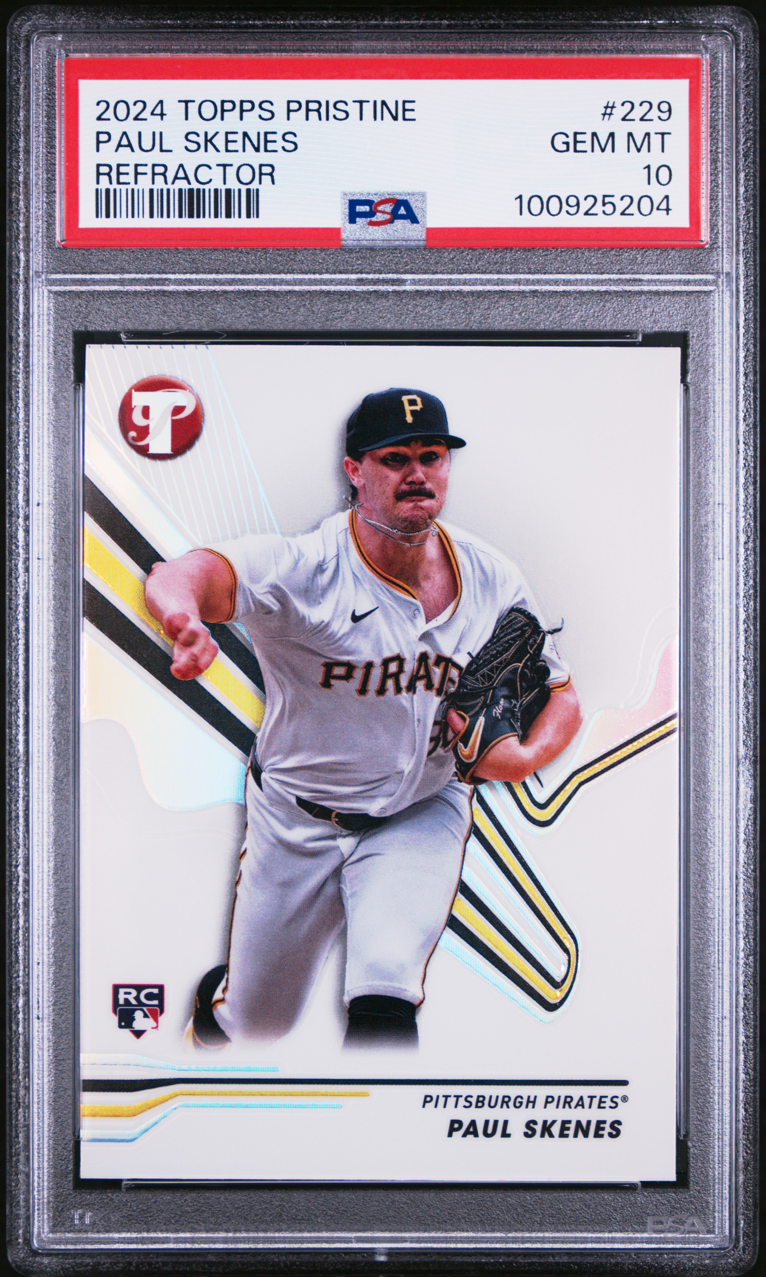 2024 Topps Pristine Paul Skenes #229 (Refractor) Gem Mt 10 front