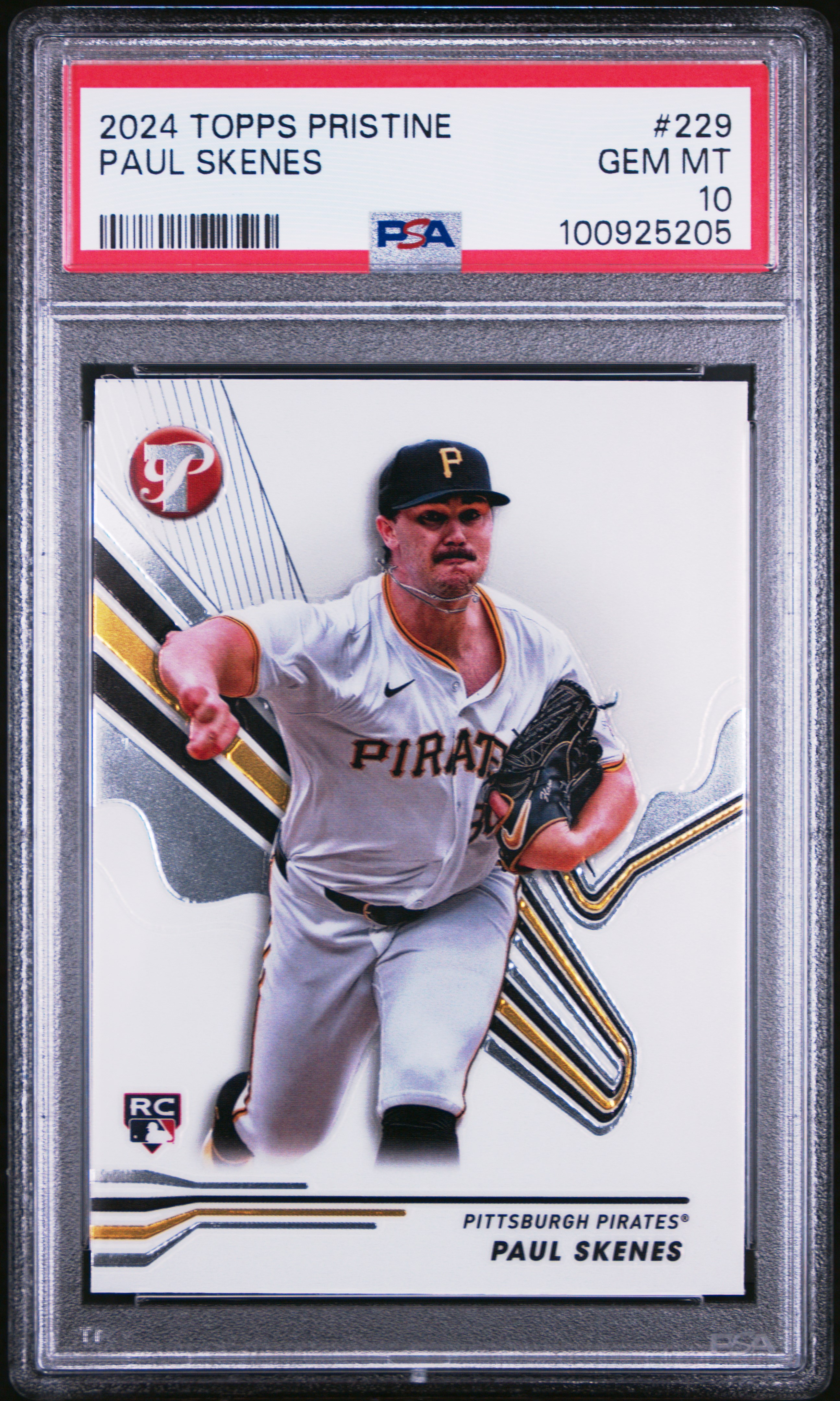 2024 Topps Pristine Paul Skenes #229 Gem Mt 10 front