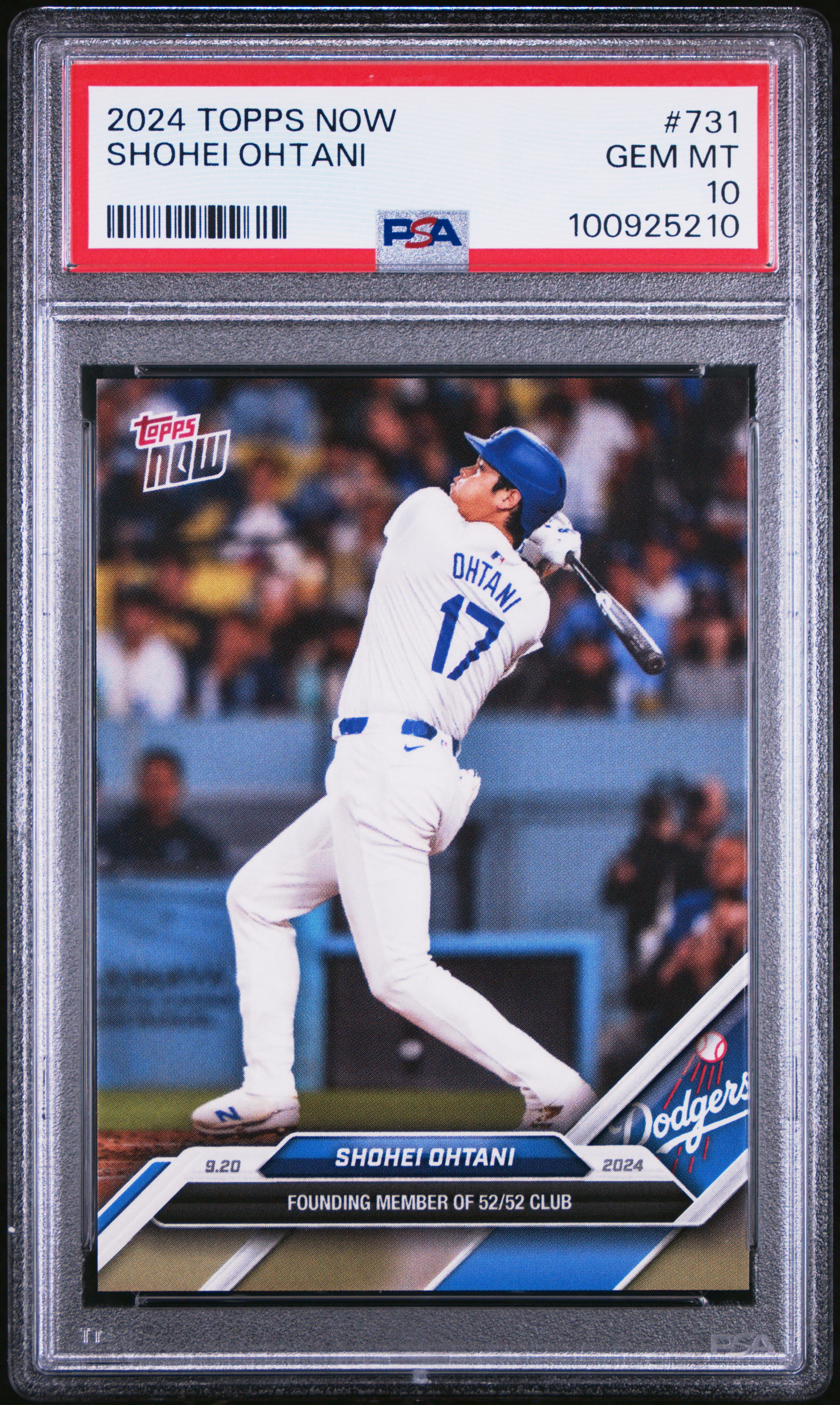2024 Topps Now Shohei Ohtani #731 Gem Mt 10 front