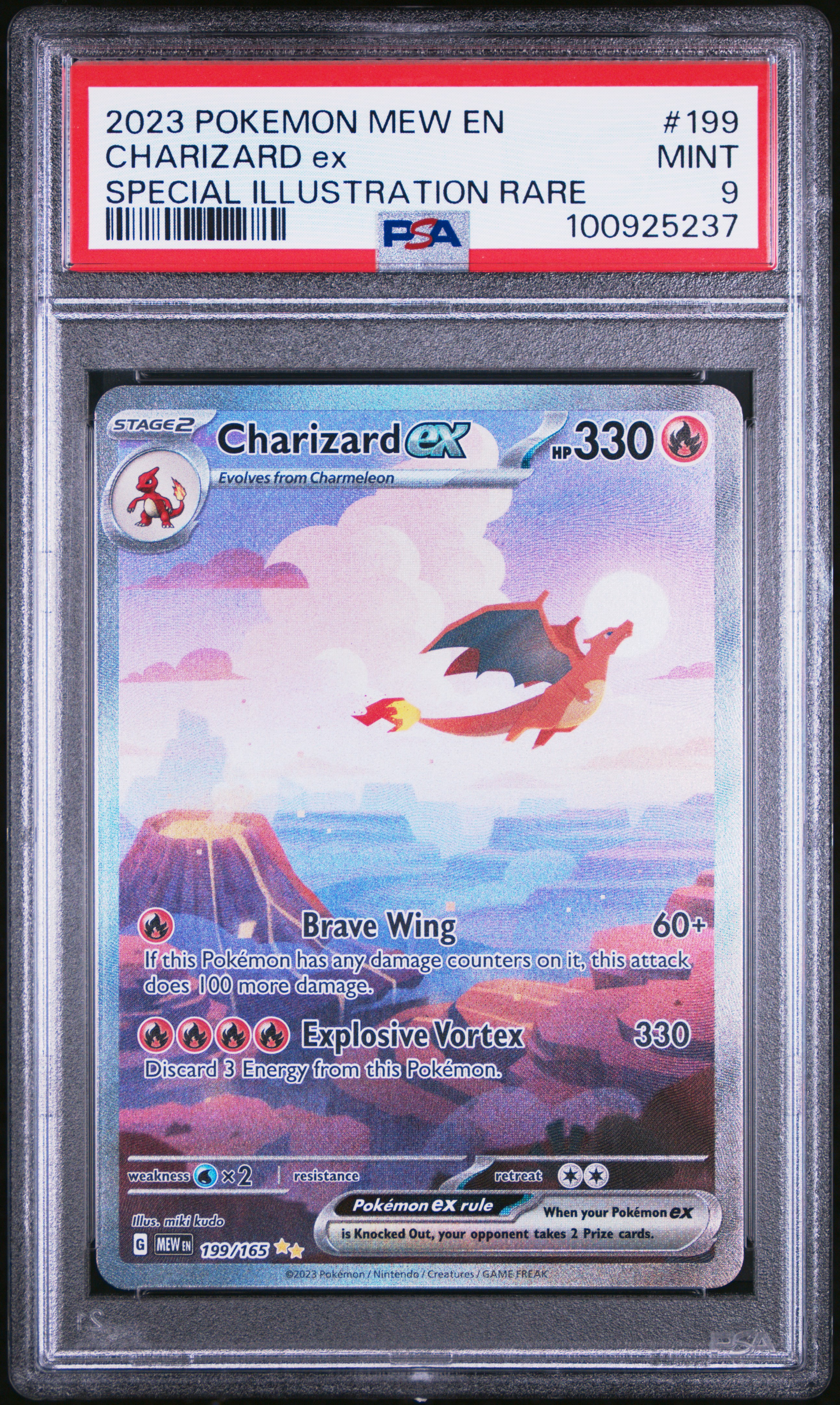 2023 Pokemon Mew En-151 Charizard Ex #199 (Special Illustration Rare) Mint 9 front