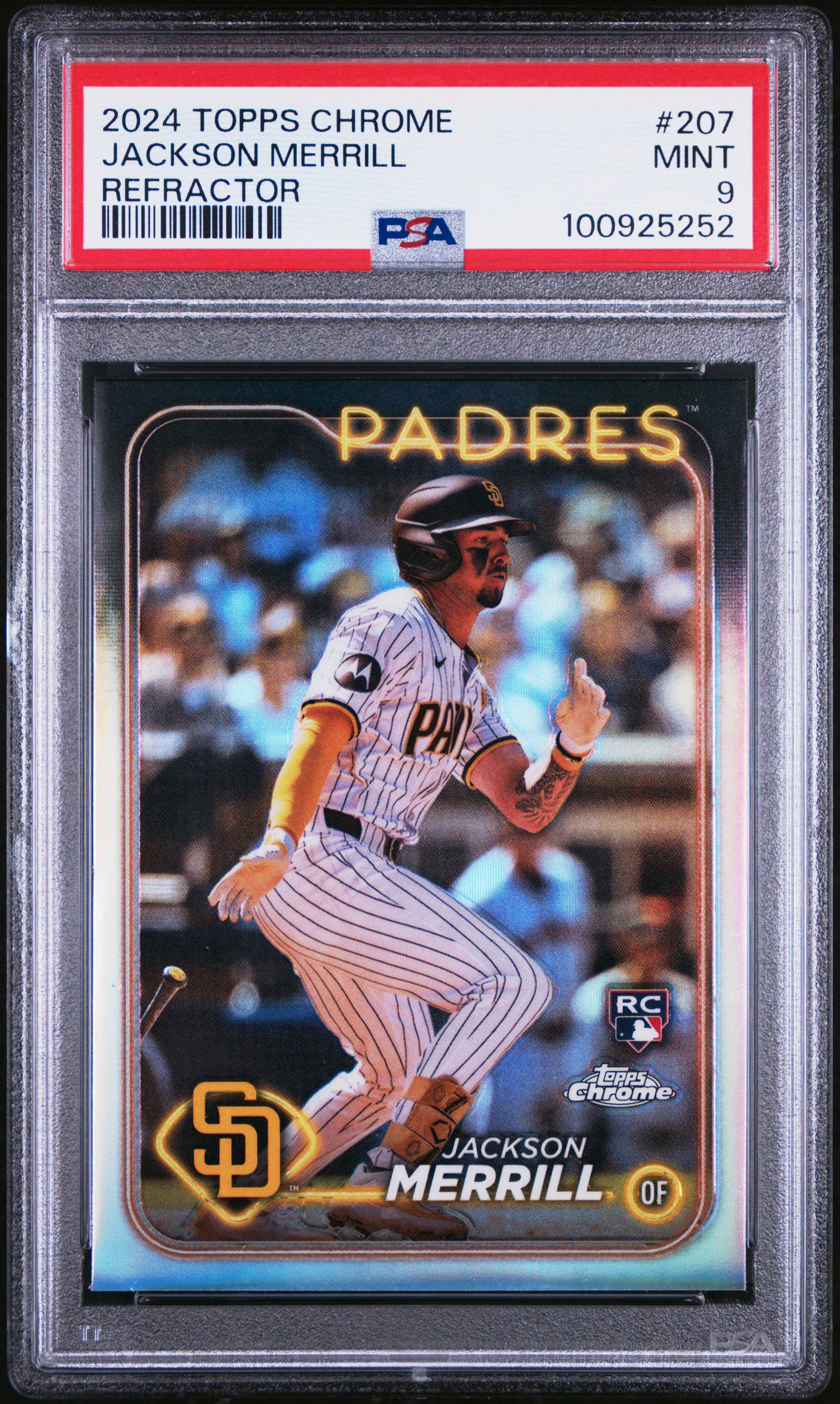 2024 Topps Chrome Jackson Merrill #207 (Refractor) Mint 9 front