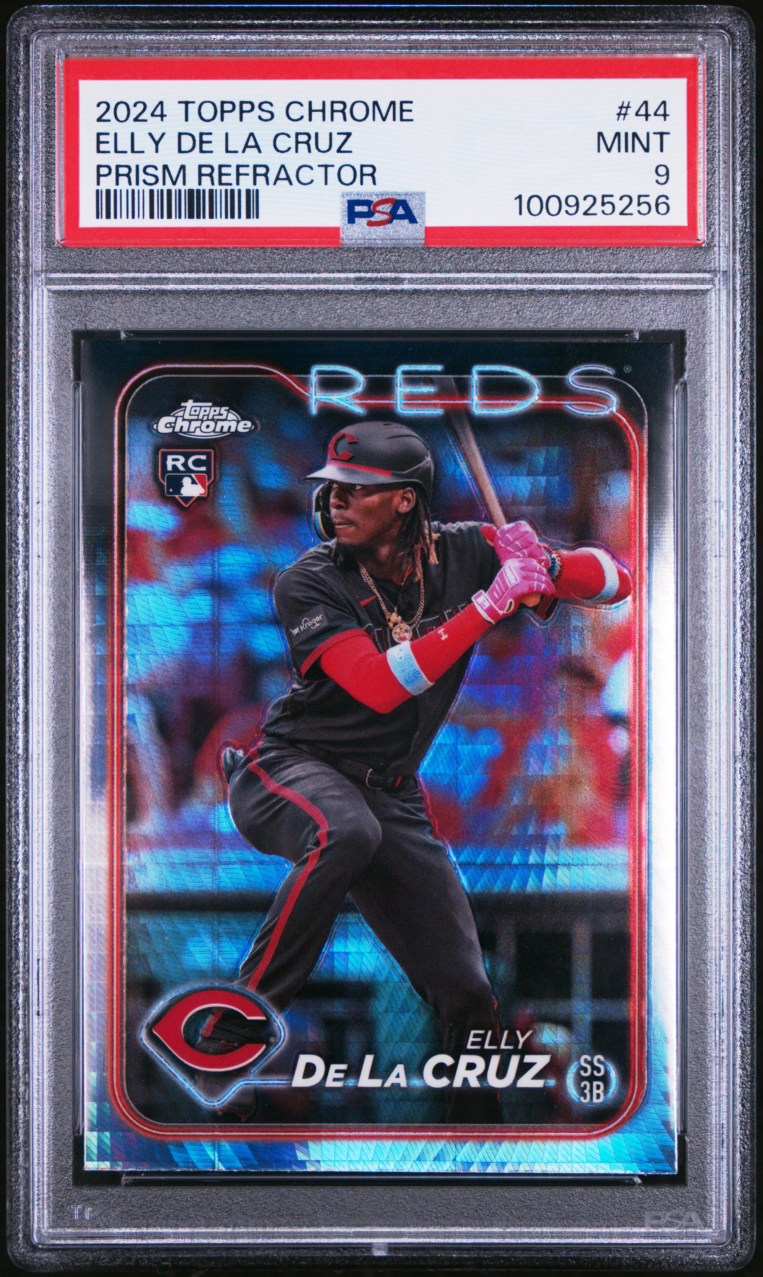 2024 Topps Chrome Elly De La Cruz #44 (Prism Refractor) Mint 9 front