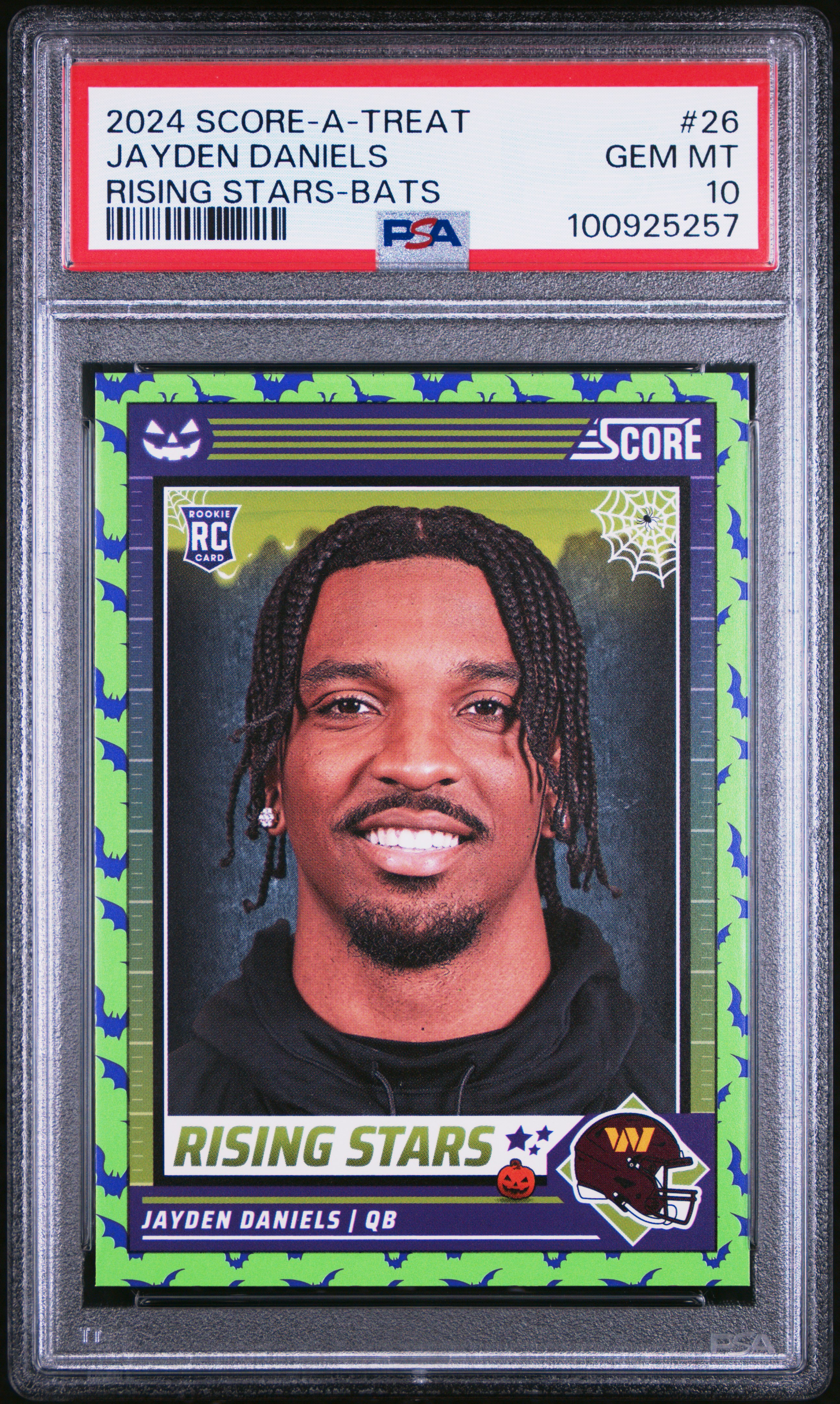 2024 Panini Score-A-Treat Rising Stars Jayden Daniels #26 (Rising Stars-Bats) Gem Mt 10 front