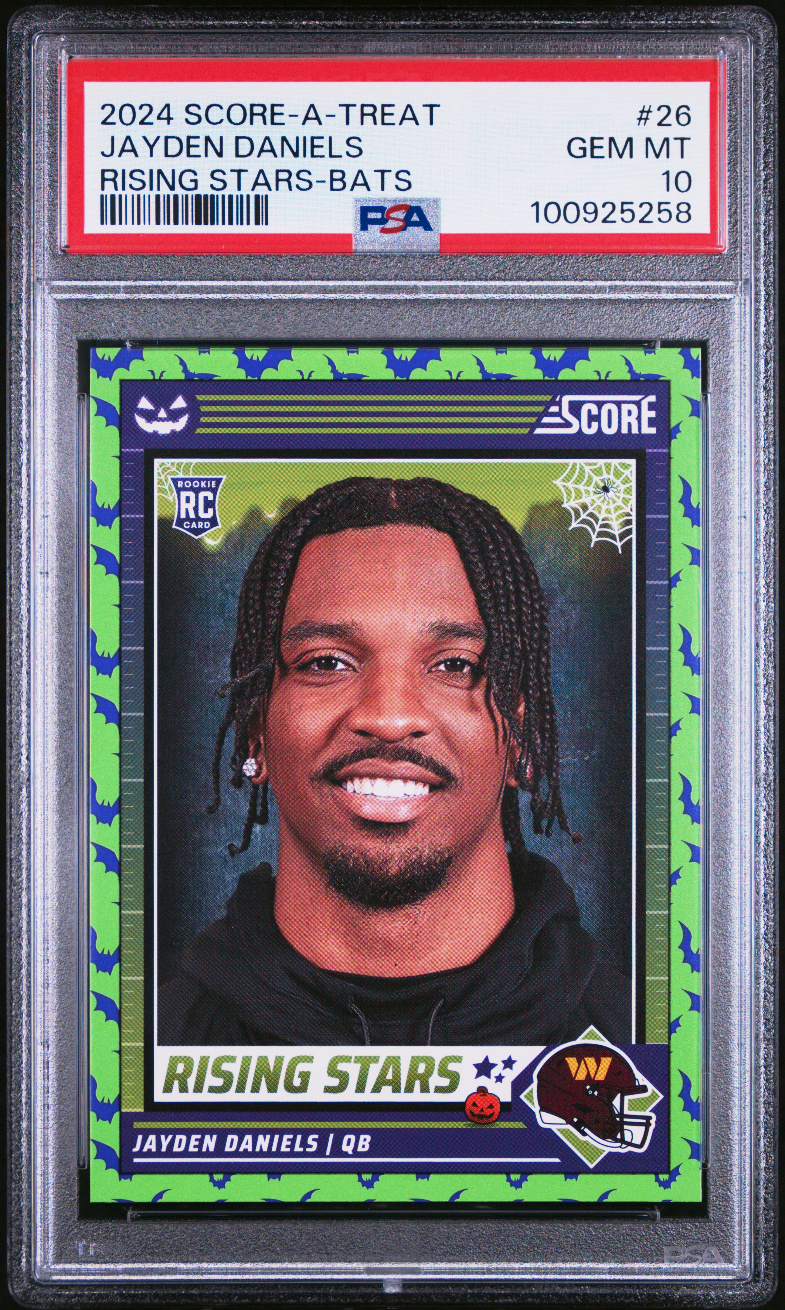 2024 Panini Score-A-Treat Rising Stars Jayden Daniels #26 (Rising Stars-Bats) Gem Mt 10 front