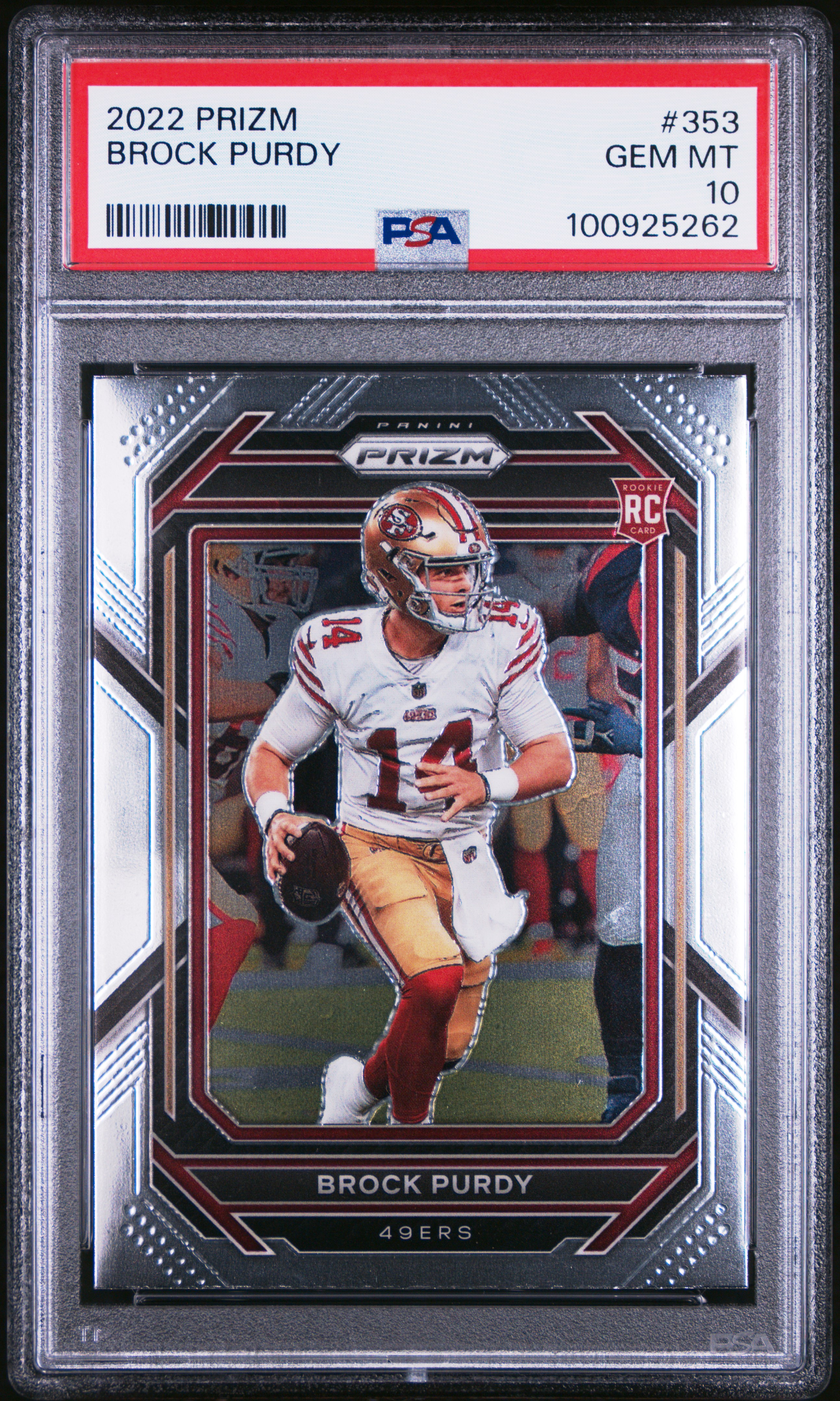 2022 Panini Prizm Brock Purdy #353 Gem Mt 10 front