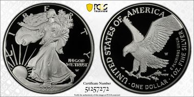 2024-W  $1 Silver Eagle PR70DCAM